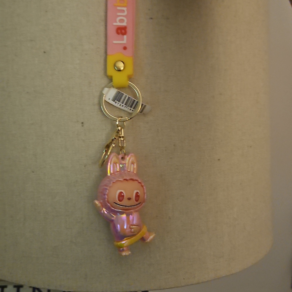 Labubu Kids Keychain Trio - Pink, Brown, Multicolor - Picture 3 of 4